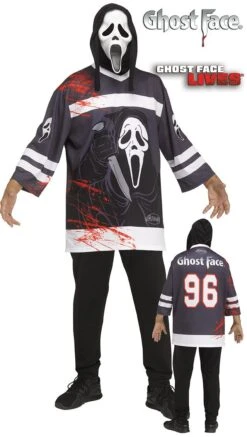 Fun World Ghost Face Mask And Hockey Jersey - Adult Costume