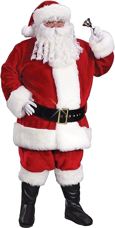 Fun World Regency Plush Santa Suit - Red 1 Fun World Regency Plush Santa Suit - Red