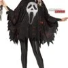 Fun World Ghost Face Glittering Poncho - Adult Costume