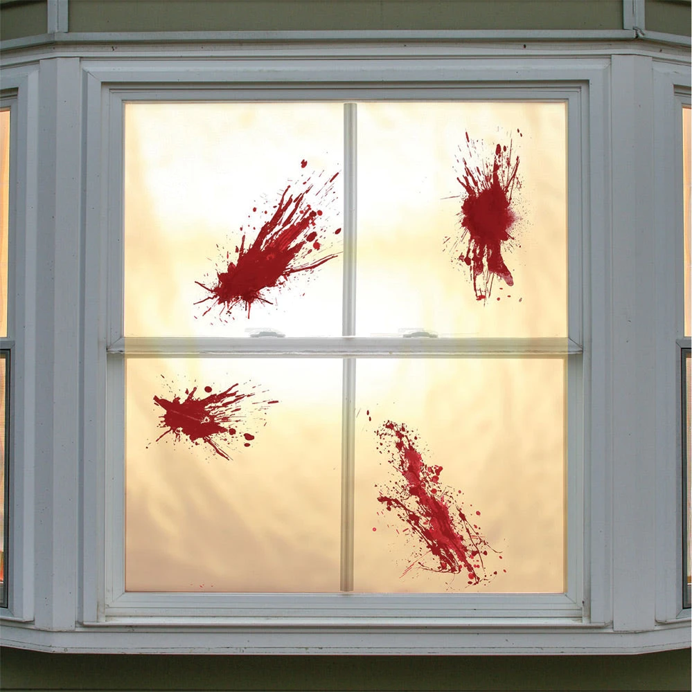 Fun World Window Cling Bloody Splats 1 Fun World Window Cling Bloody Splats