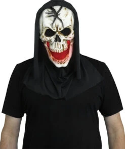 Fun World Fade In & Out Skull Mask With Hood