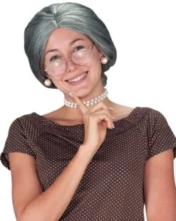 Fun World Wig Granny Grey