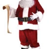 Fun World Santa Suit Ultra Deluxe Velvet Adult Costume, Large (40-48)