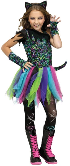 Fun World Wild Cat Colourful Child Costume