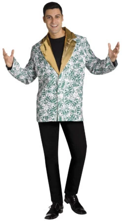 Fun World Men's C-Note $100 Bill Print Jacket Adult