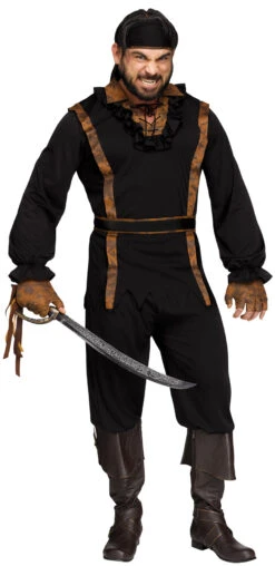 Fun World Dark Pirate Adult Costume