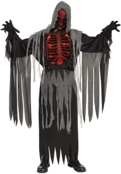 Fun World Smoldering Reaper Adult Costume With Lightup Chest