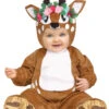 Fun World Oh Deer Baby Toddler Christmas Reindeer Costume, 3T-4T