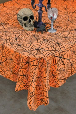 Fun World Halloween Cobweb Tablecloth