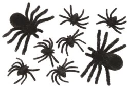 Fun World Spider Family 8 Card Black Fuzzy