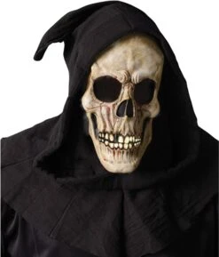 Fun World Shroud Skull Mask With Open Mouth