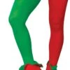 Fun World Red And Green Elf Tights