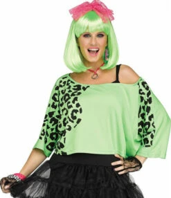 Fun World 80s Green Crop Top