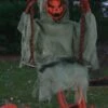 Fun World Dead Pumpkin Reaper On Swing Prop 36 Inches
